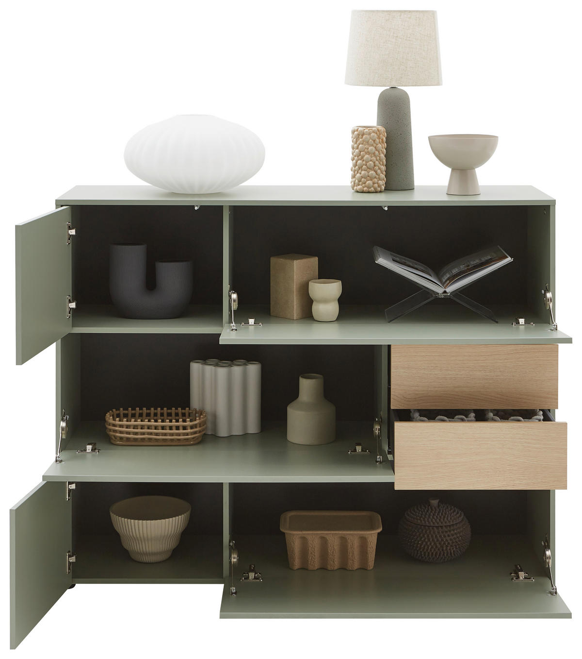 HIGHBOARD  in 139/109/41 cm  - Eichefarben/Schwarz, Design, Holzwerkstoff/Kunststoff (139/109/41cm) - Voleo
