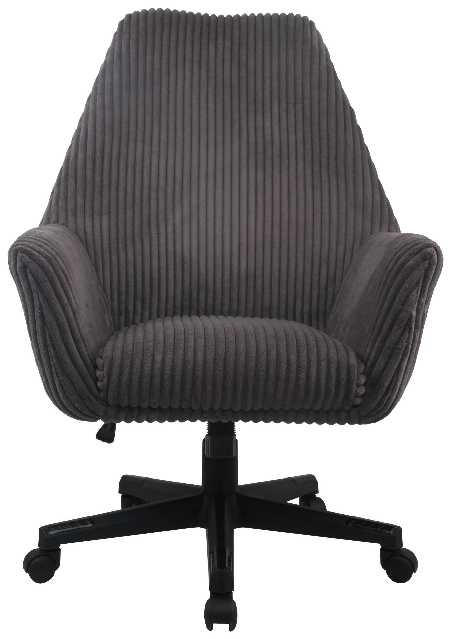 DREHSTUHL Cord Dunkelgrau  - Dunkelgrau/Schwarz, Modern, Kunststoff/Textil (66/137/68cm) - MID.YOU