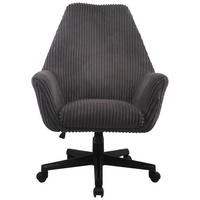 SCAUN ROTATIV  catifea raiată gri închis  - gri închis/negru, Modern, plastic/metal (66/137/68cm) - MID.YOU