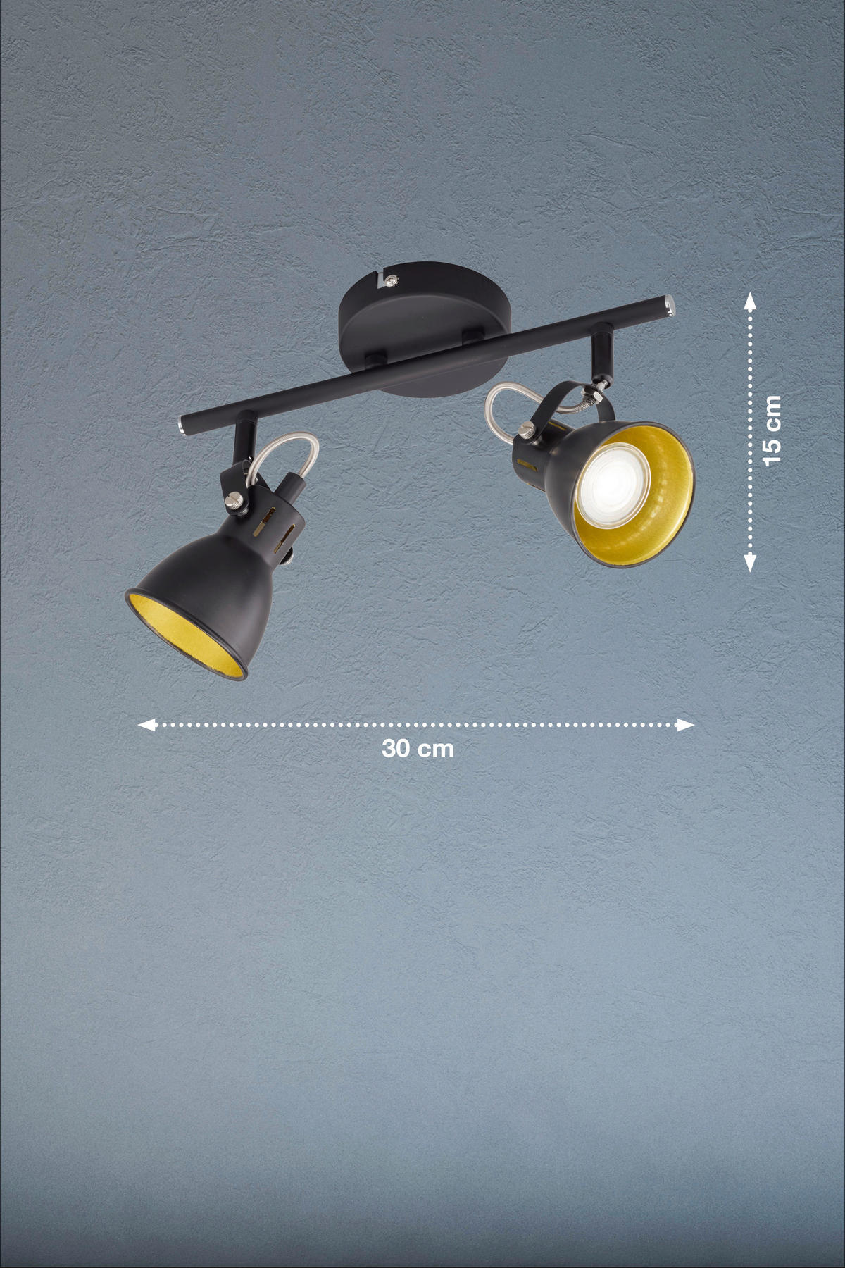 LED-REFLEKTOR  Bobby /320 lm/3000 K// - zlate barve/črna, Trend, kovina (30/10/15cm)