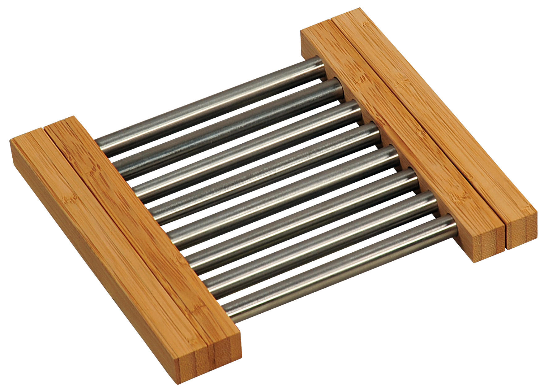 PODLOŽKA POD HRNEC - přírodní barvy, Basics, kov/dřevo (36,5/20/2cm)