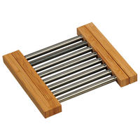 PODLOŽKA POD HRNEC - přírodní barvy, Basics, kov/dřevo (36,5/20/2cm)