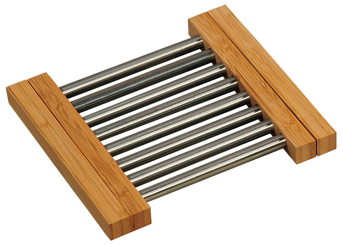 PODLOŽKA POD HRNEC - přírodní barvy, Basics, kov/dřevo (36,5/20/2cm)