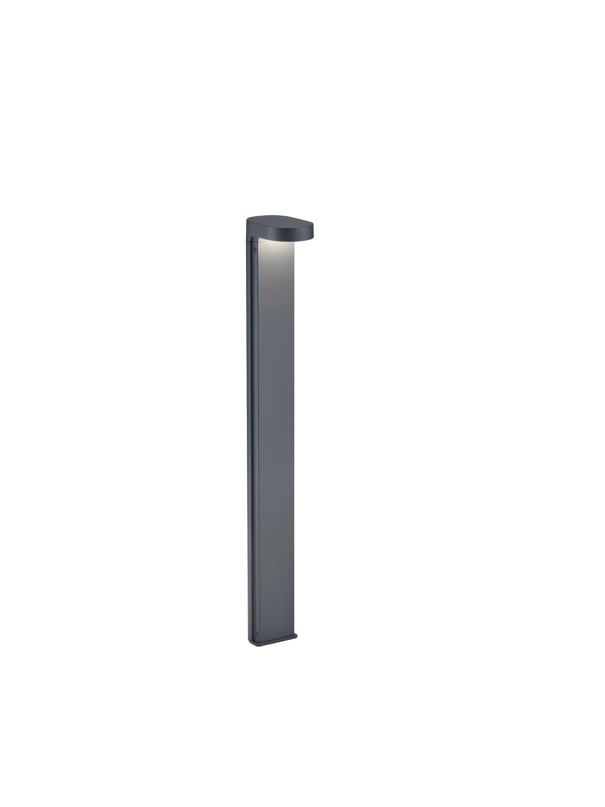 AUSSENSTEHLEUCHTE Sic 13,5/8,5/75 cm  - Graphitfarben, Design, Glas/Metall (13,5/8,5/75cm) - Helestra