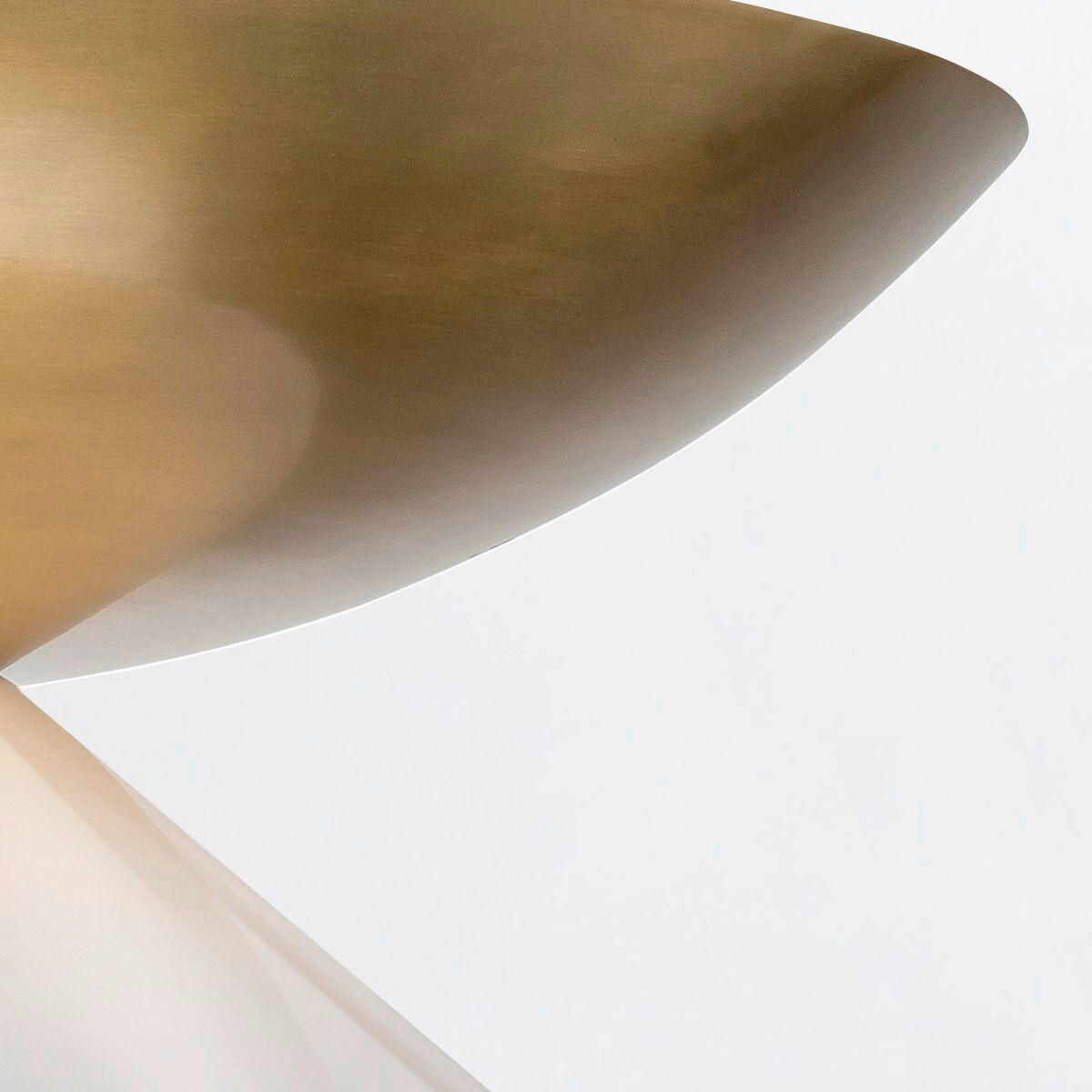 HÄNGELEUCHTE Saucer  78,5/50,8/50,8 cm  - Messingfarben, KONVENTIONELL, Glas/Metall (78,5/50,8/50,8cm) - Elstead Lighting