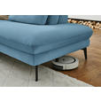 WOHNLANDSCHAFT  in Chenille, Flachgewebe Blau  - Blau/Schwarz, Design, Textil/Metall (180/344/208cm) - Dieter Knoll