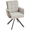 ARMLEHNSTUHL  in Eisen Webstoff, Leinenoptik  - Schwarz/Grau, MODERN, Holz/Textil (61/91/64cm) - Livetastic