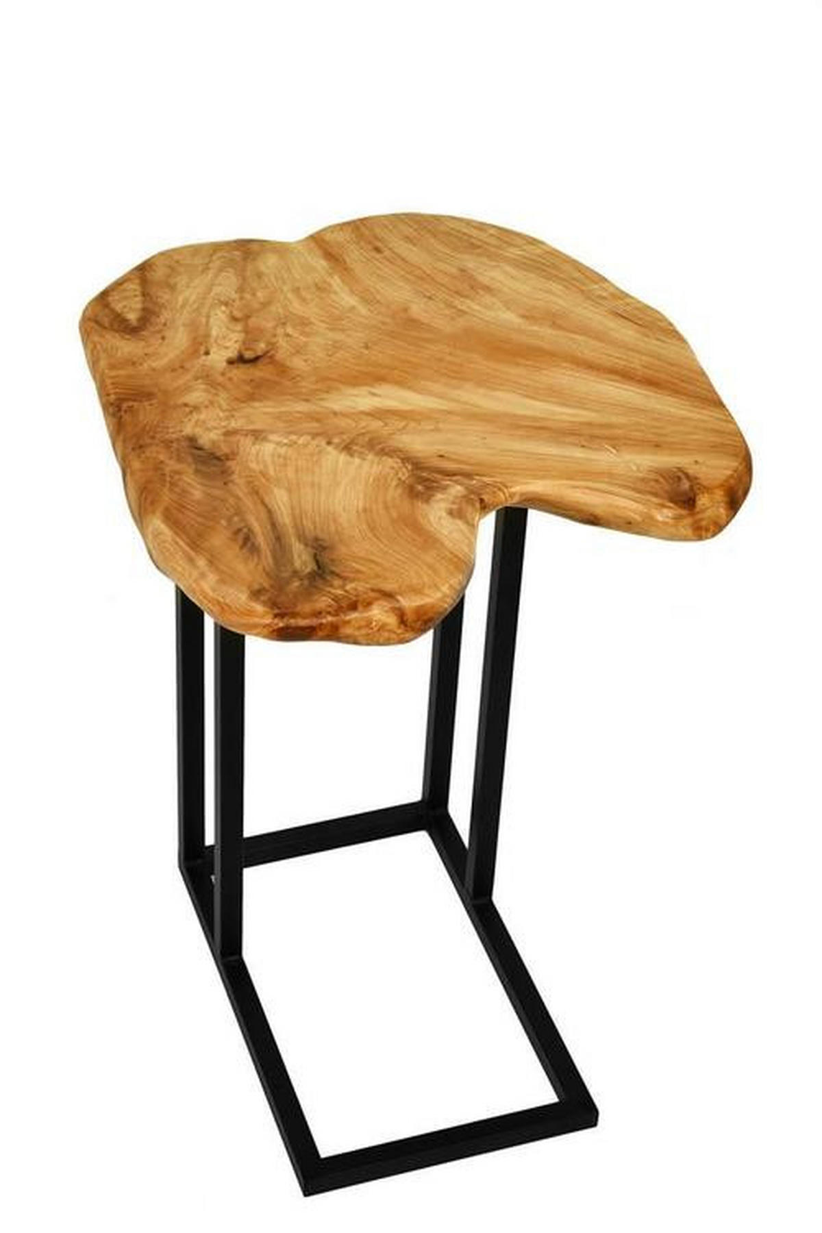 SIDOBORD i trä, metall 40/45/61 cm  - ljusbrun/svart, Basics, metall/trä (40/45/61cm) - Kayoom