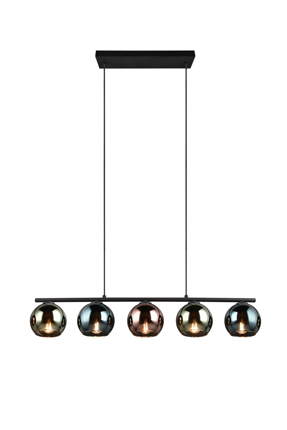 PENDELLEUCHTE Sheldon 83/13/150 cm   - Blau/Multicolor, Design, Glas/Metall (83/13/150cm)