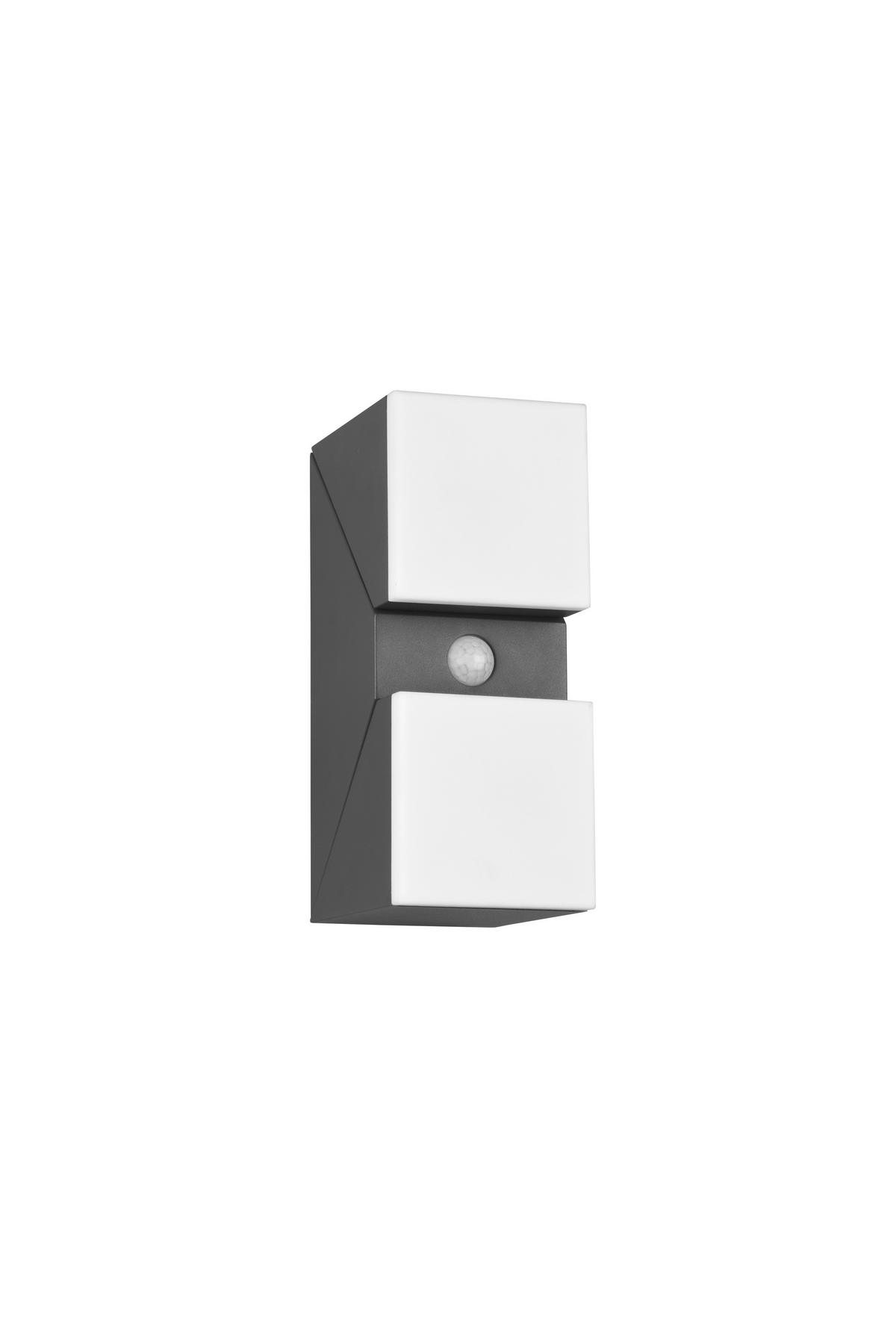 VÄGGLAMPA FÖR UTOMHUS - antracit, Basics, metall/plast (28/9/11cm)