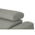 ECKSOFA in Struktur Hellgrau 205/280 cm - Hellgrau/Schwarz, Design, Textil/Metall (205/280cm) - Xora