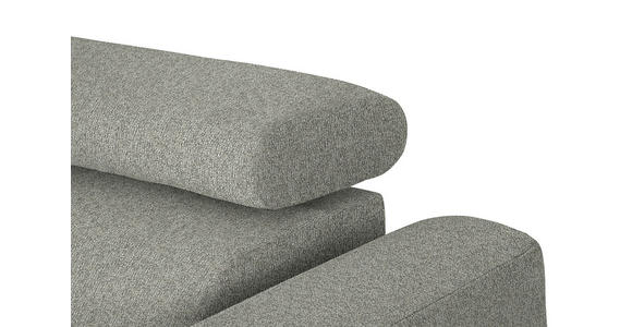 ECKSOFA in Struktur Hellgrau 205/280 cm - Hellgrau/Schwarz, Design, Textil/Metall (205/280cm) - Xora