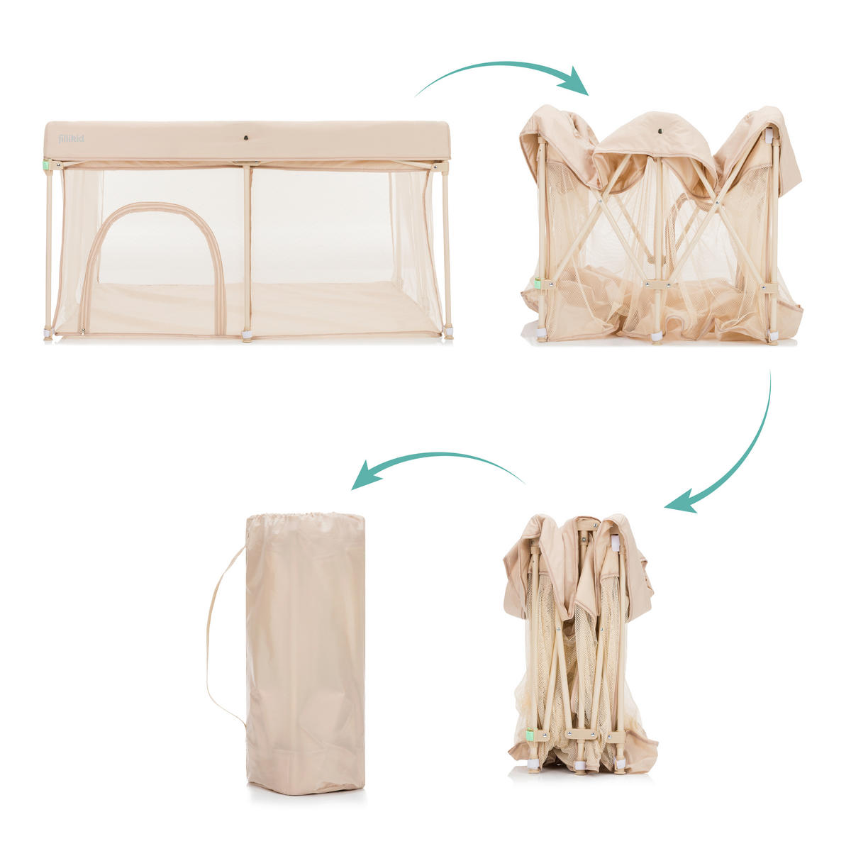 OGRADICA    120/120/67 cm  - prirodna boja/bež, Osnovno, metal (120/120/67cm) - Fillikid