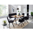 SITZBANK 140/86/60 cm  in Anthrazit, Schwarz  - Anthrazit/Schwarz, MODERN, Textil/Metall (140/86/60cm) - Cantus