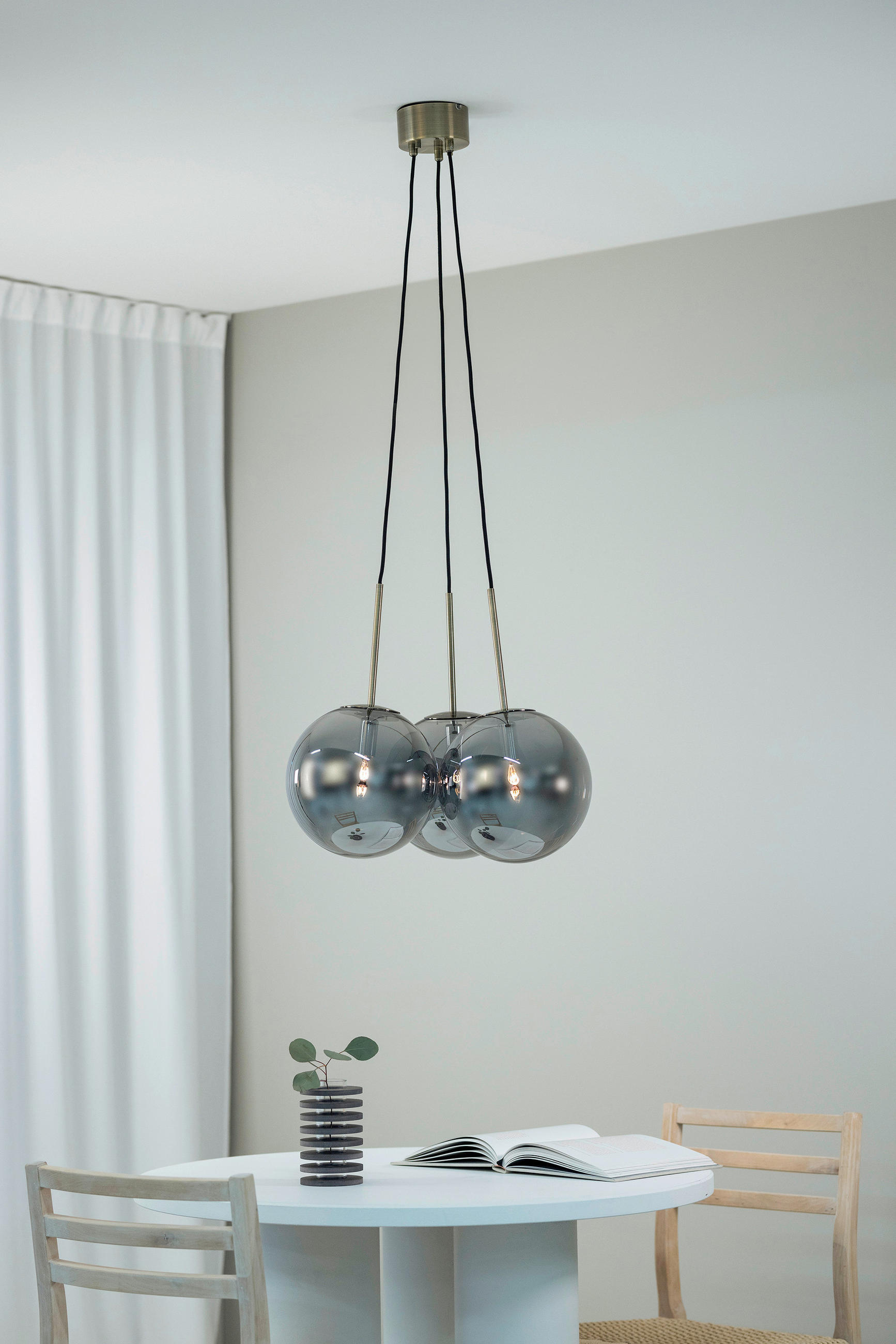 PENDELLEUCHTE 54/45/54 cm  - Grau, Basics, Glas/Metall (54/45/54cm) - Markslöjd