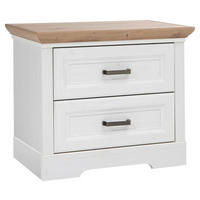 ÉJJELISZEKRÉNY fehér, Artisan tölgy  - fekete/nikkelszínű, Lifestyle, műanyag/faalapú anyag (64cm) - Landscape