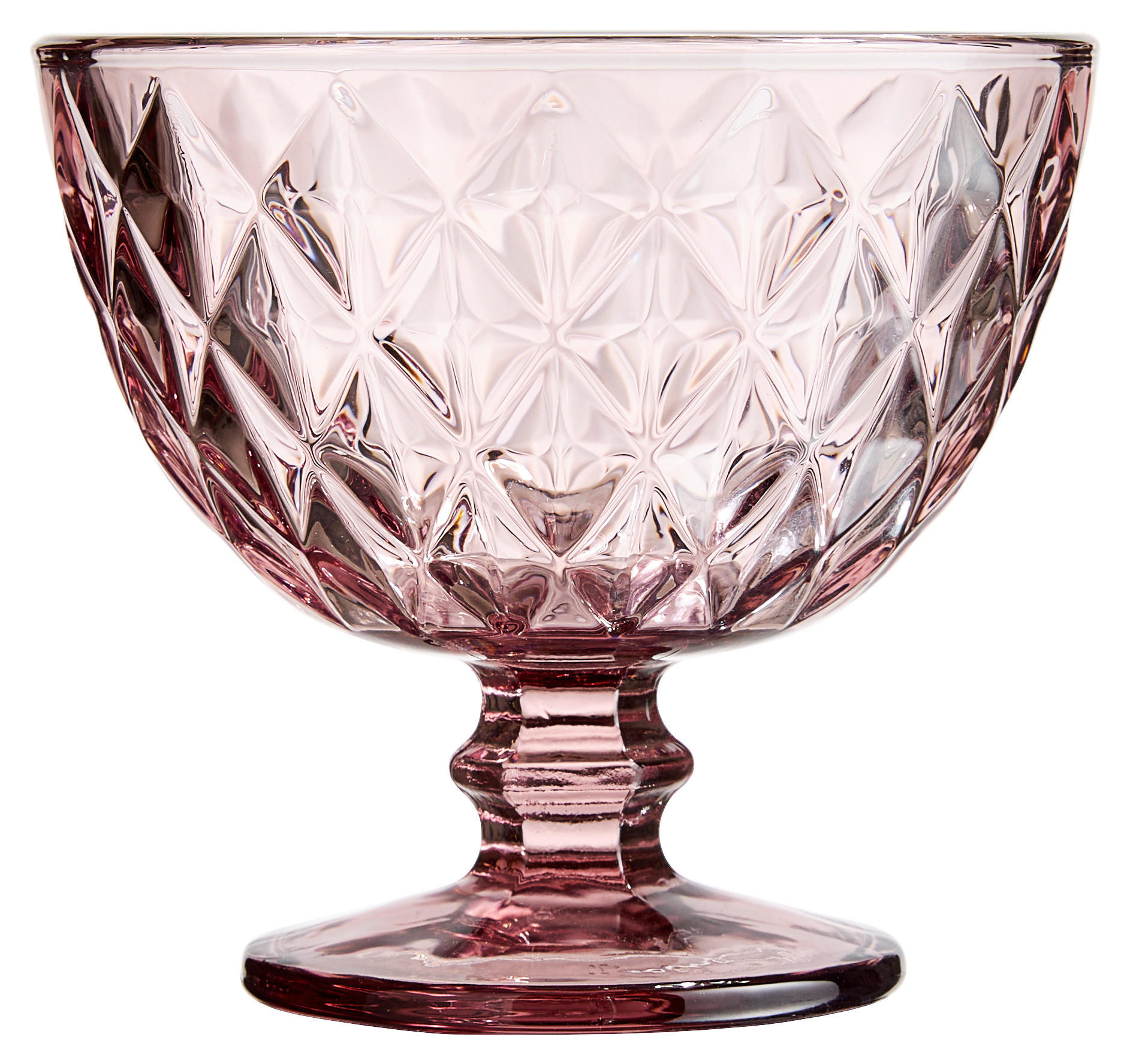 DESSERTSKÅL     - rosa, Basics, glas (11/10cm) - Novel