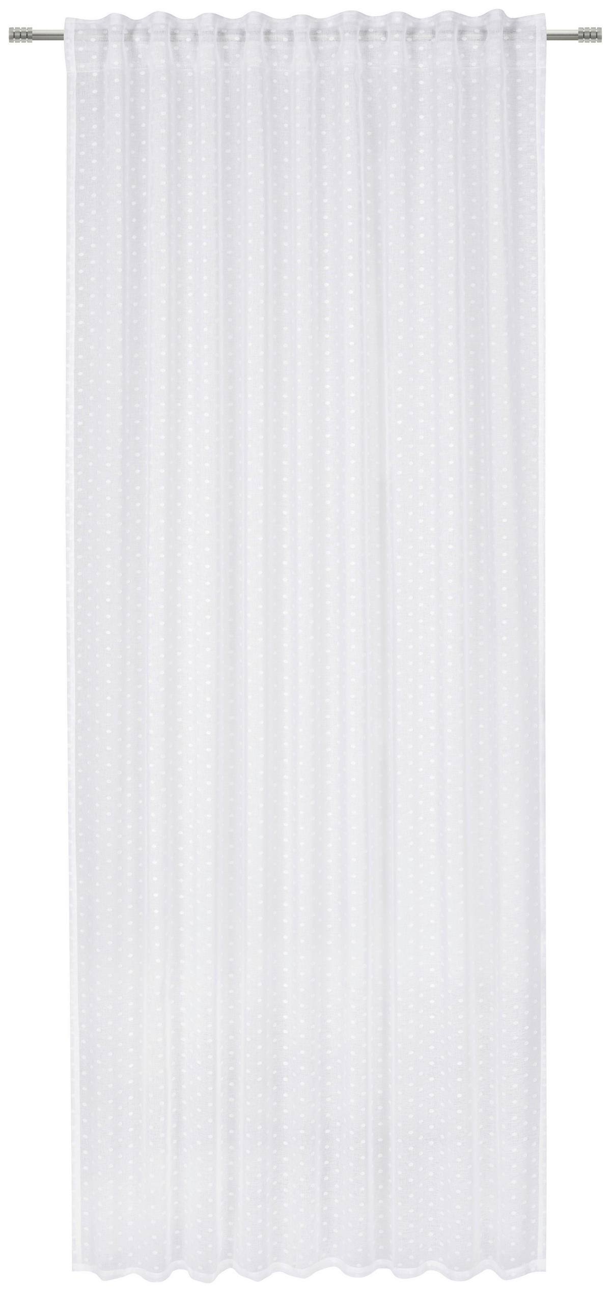 Draperie Confecționată semitransparent  - alb, Basics, textil (140/245cm) - Esposa