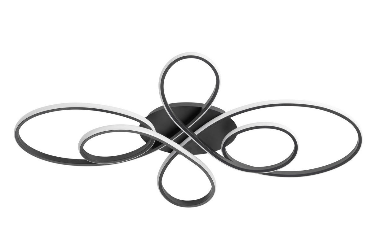 LED-DECKENLEUCHTE   - Schwarz, Design, Kunststoff/Metall (88l) - Novel