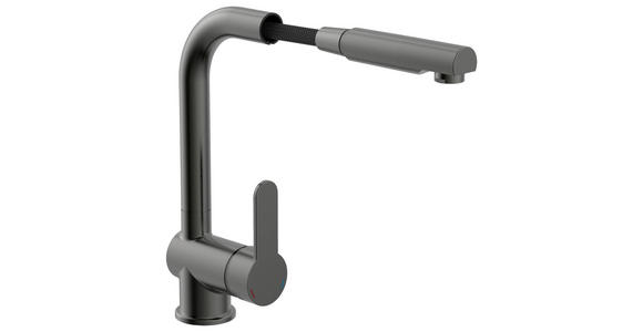 KÜCHENARMATUR - Graphitfarben, Basics, Metall (24/30/5,5cm) - Xora