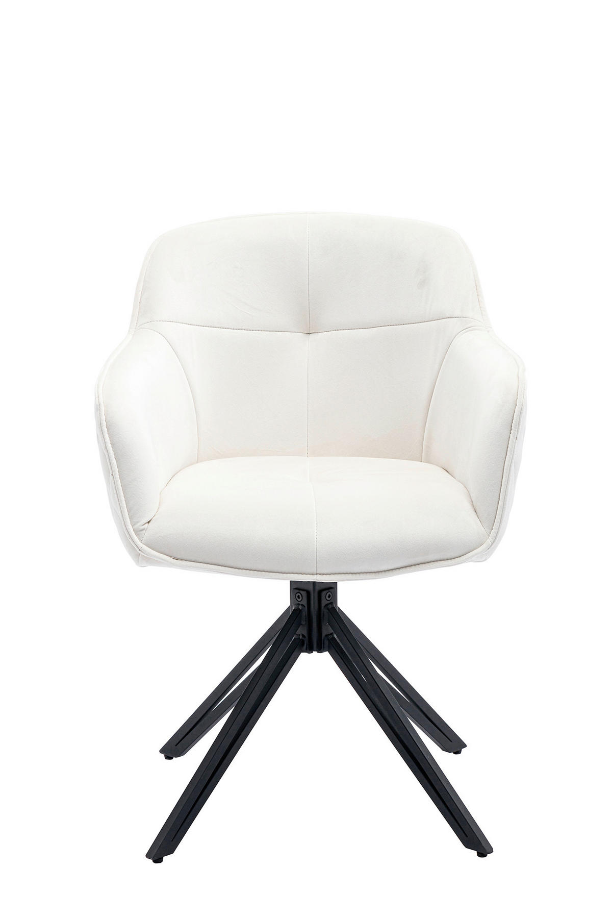 DREHSTUHL Samt Beige  - Beige/Schwarz, MODERN, Textil/Metall (59/83/60cm) - Livetastic