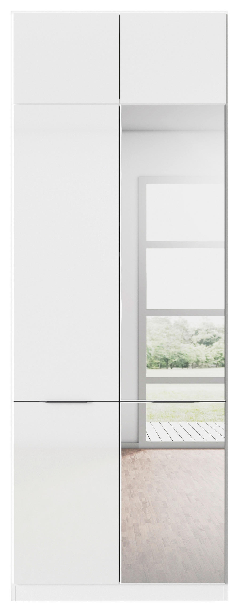 AUFSATZSCHRANK 91/39/54 cm  in  - Weiß Hochglanz/Weiß, KONVENTIONELL, Holzwerkstoff (91/39/54cm) - James Wood