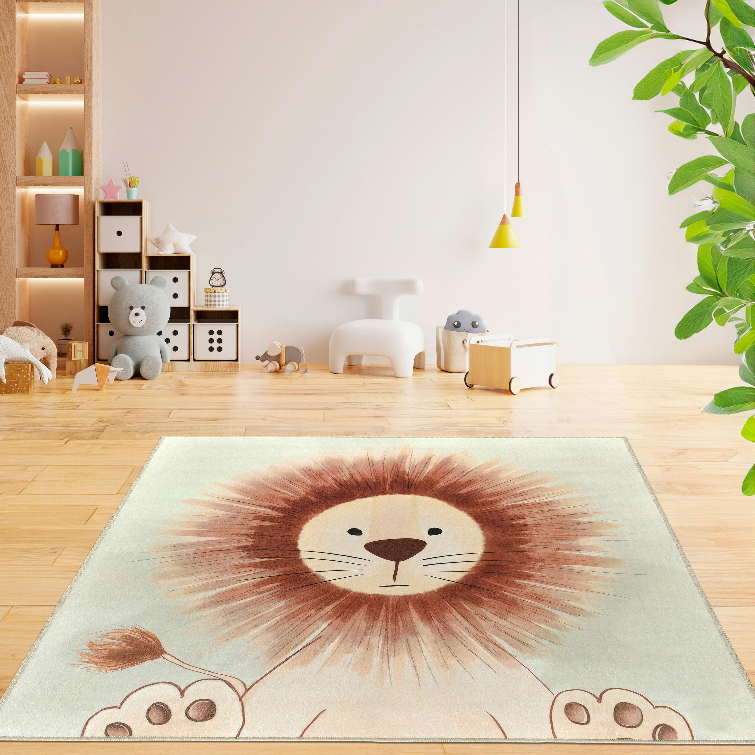 KINDERTEPPICH 120/120 cm LIVING-KIDS  - Beige/Multicolor, Design, Kunststoff/Textil (120/120cm) - Lindorug