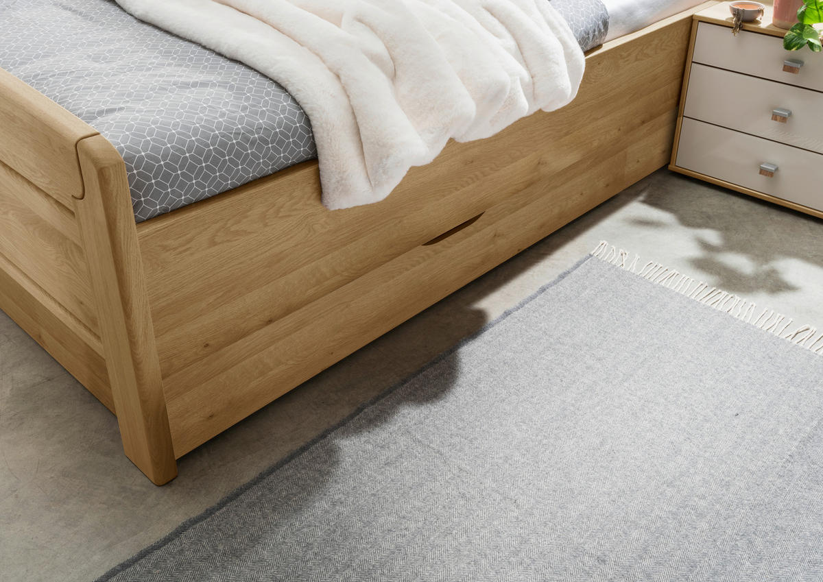 BETT 120/200 cm  in Eichefarben, Champagner   - Champagner/Eichefarben, Konventionell, Holz/Holzwerkstoff (120/200cm) - Venda
