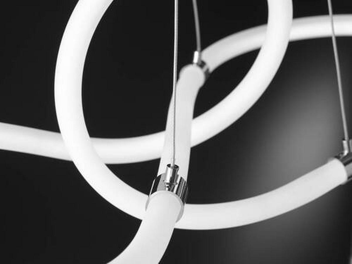 LED-HÄNGLAMPA 92,5/30,5/150 cm  - vit, Design, metall/plast (92,5/30,5/150cm) - Globo