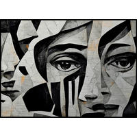 METALLBILD Abstraktes 70,7/50,7 cm  - Multicolor/Schwarz, Basics, Holzwerkstoff/Metall (70,7/50,7cm) - Monee