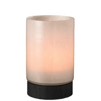 TEELICHTHALTER - Schwarz/Grau, Romantik / Landhaus, Glas/Holz (20/20/31,5cm) - Ambia Home