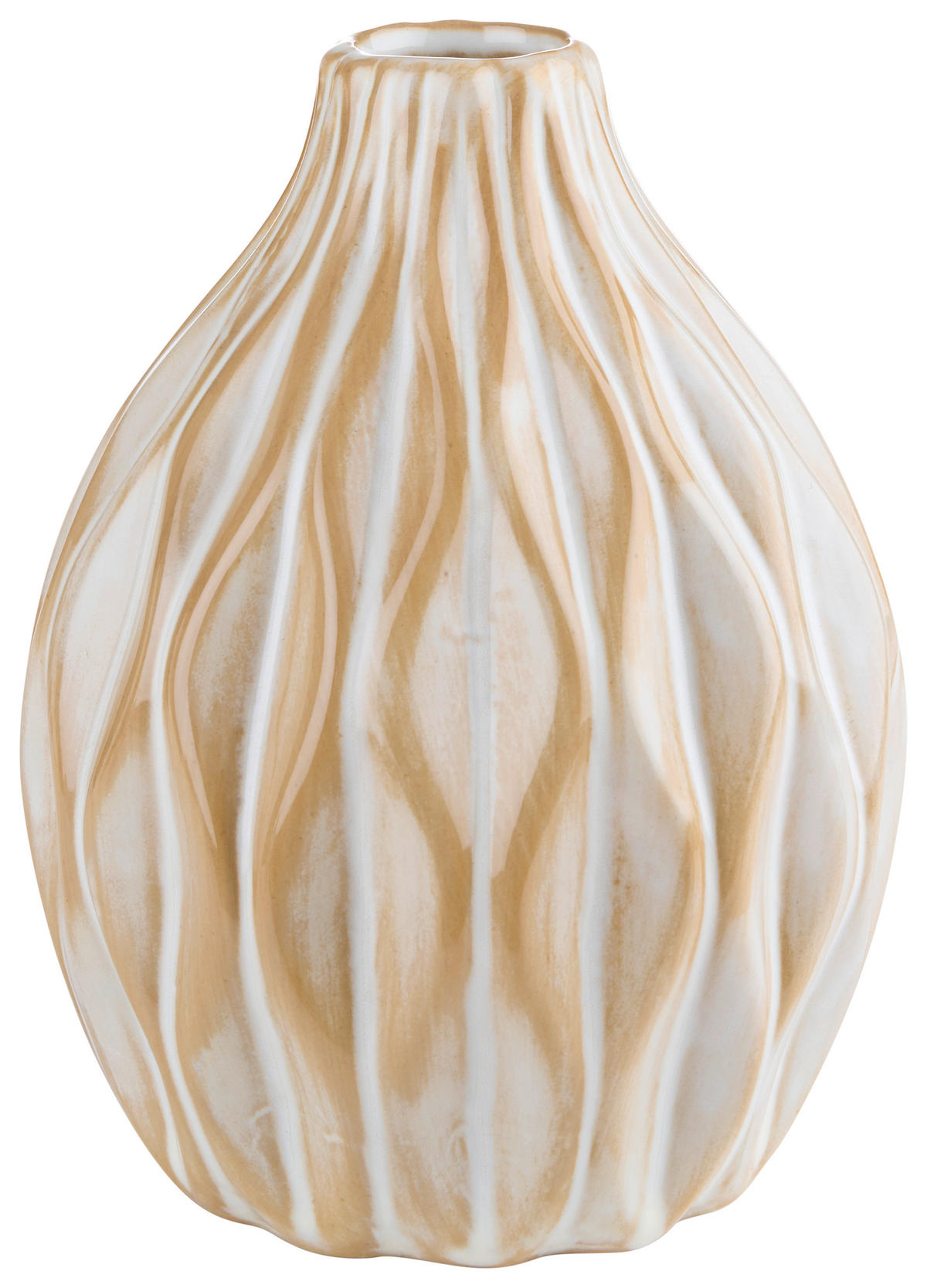VASE 15 cm  - Beige, Trend, Keramik (15cm)