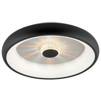 LED-DECKENLEUCHTE Vertigo 46,5/9,5 cm   - Schwarz, Design, Kunststoff/Metall (46,5/9,5cm)