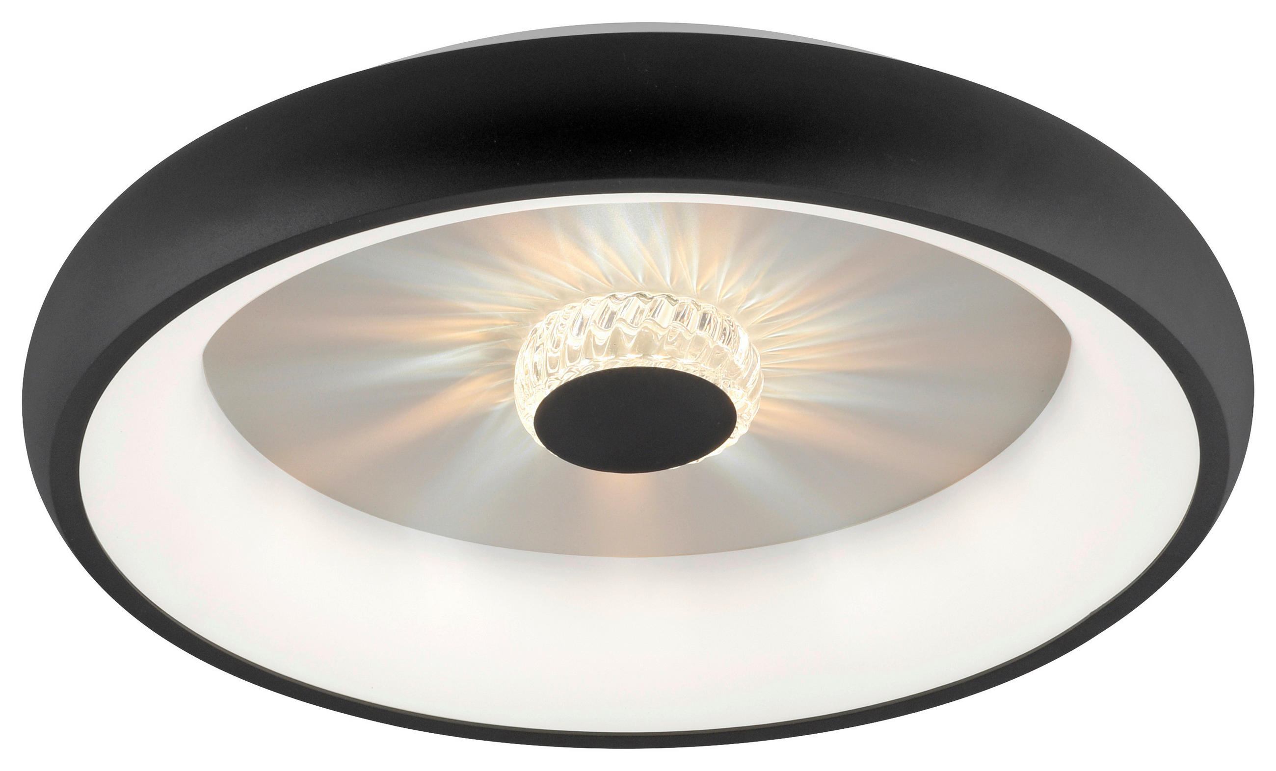Just Light Led-Deckenleuchte Vertigo Schwarz 9.5 cm