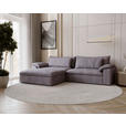 ECKSOFA  in Webstoff Grau, Lila  198/306 cm  - Lila/Schwarz, MODERN, Kunststoff/Textil (198/306cm) - Carryhome