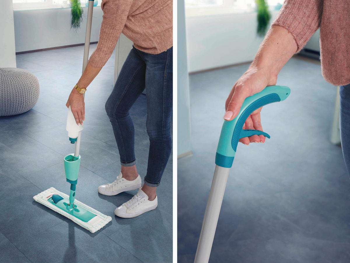 Bodenwischer Easyspray XLMicro  - Weiß, Basics, Kunststoff/Textil (42cm) - Leifheit
