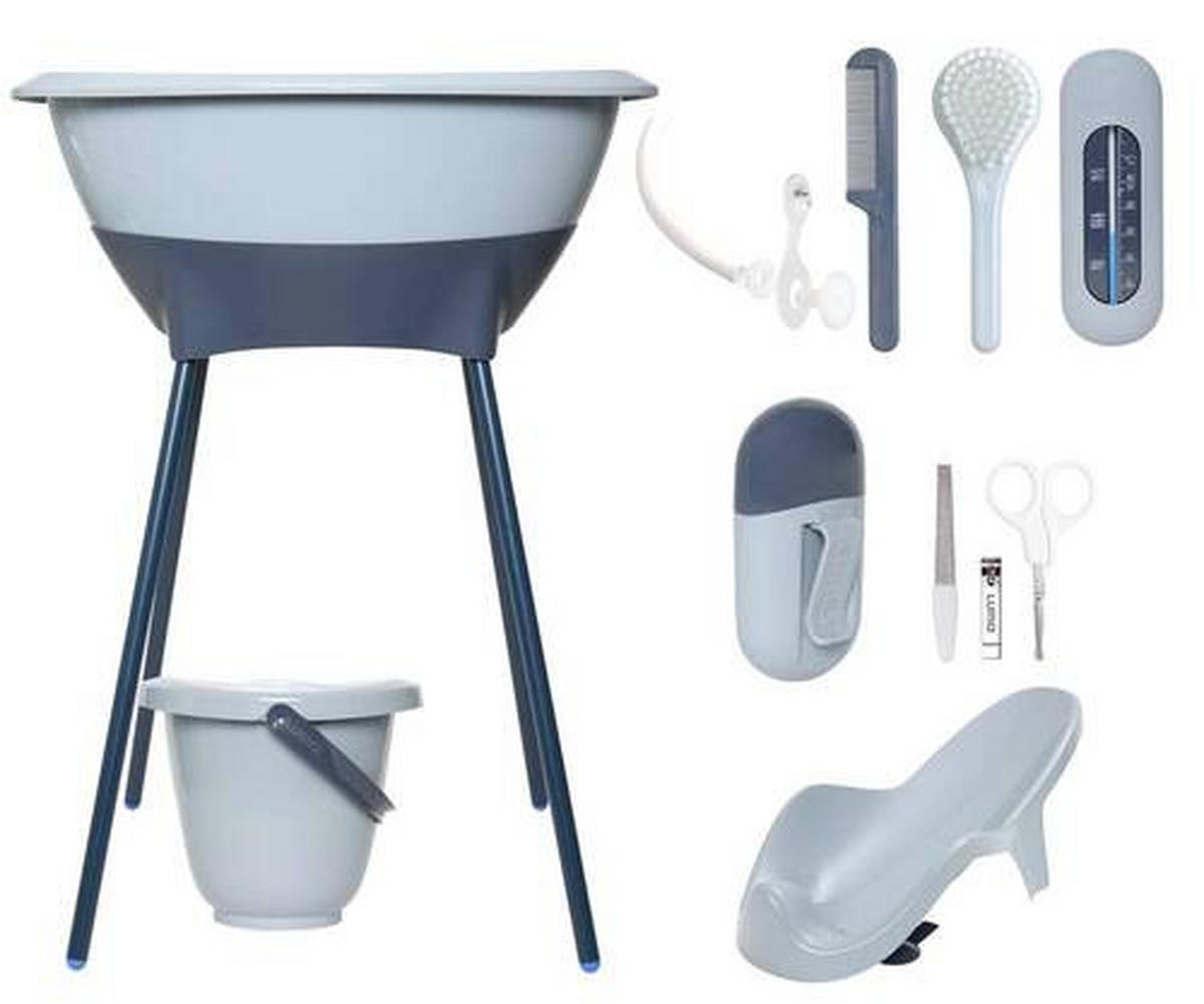 SET ZA KUPANJE BEBE  LUMA  - plava, Basics, plastika (79,5/40/46cm) - Bebe Jou