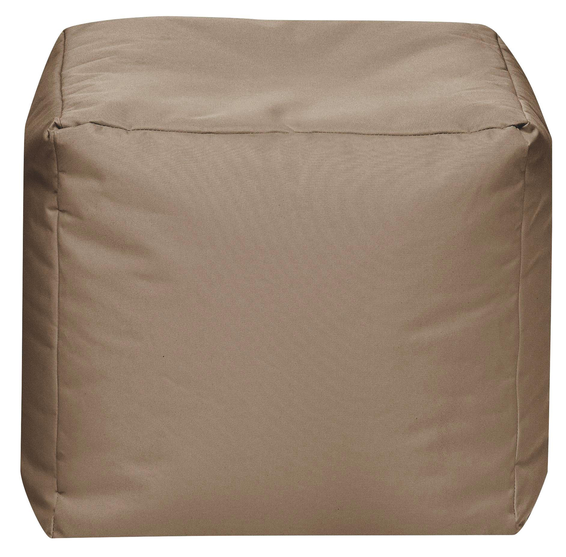 Sitzwürfel in Textil Braun