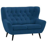 2-SITZER-SOFA Skagen in Cord Blau  - Blau/Schwarz, Design, Holz/Textil (137/101/95cm) - Stylife