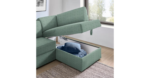 ECKSOFA in Webstoff Türkis  - Türkis/Schwarz, KONVENTIONELL, Kunststoff/Textil (224/165cm) - Xora