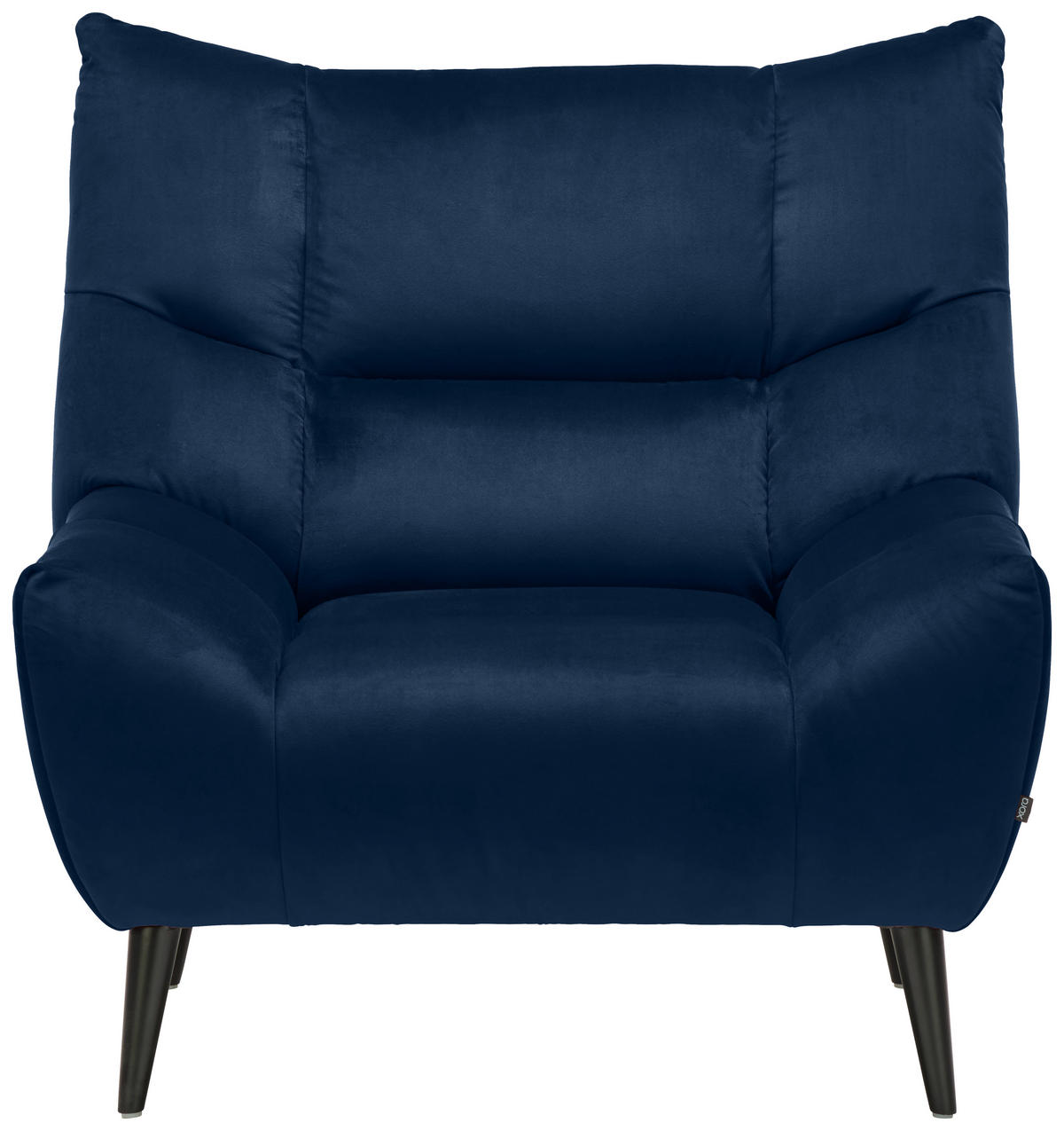 SESSEL Mikrofaser Dunkelblau    - Schwarz/Dunkelblau, Design, Textil/Metall (100/104/99cm) - Xora