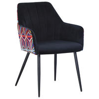 ARMLEHNSTUHL  in Eisen Samt  - Multicolor/Schwarz, MODERN, Textil/Metall (60/84/62cm) - MID.YOU