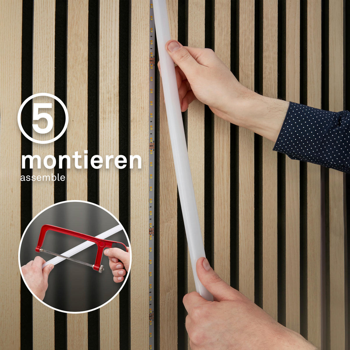 LED-STRIP Pimp Your Panel, Starterset 260 cm   - Klar, Basics, Kunststoff (260cm) - Briloner