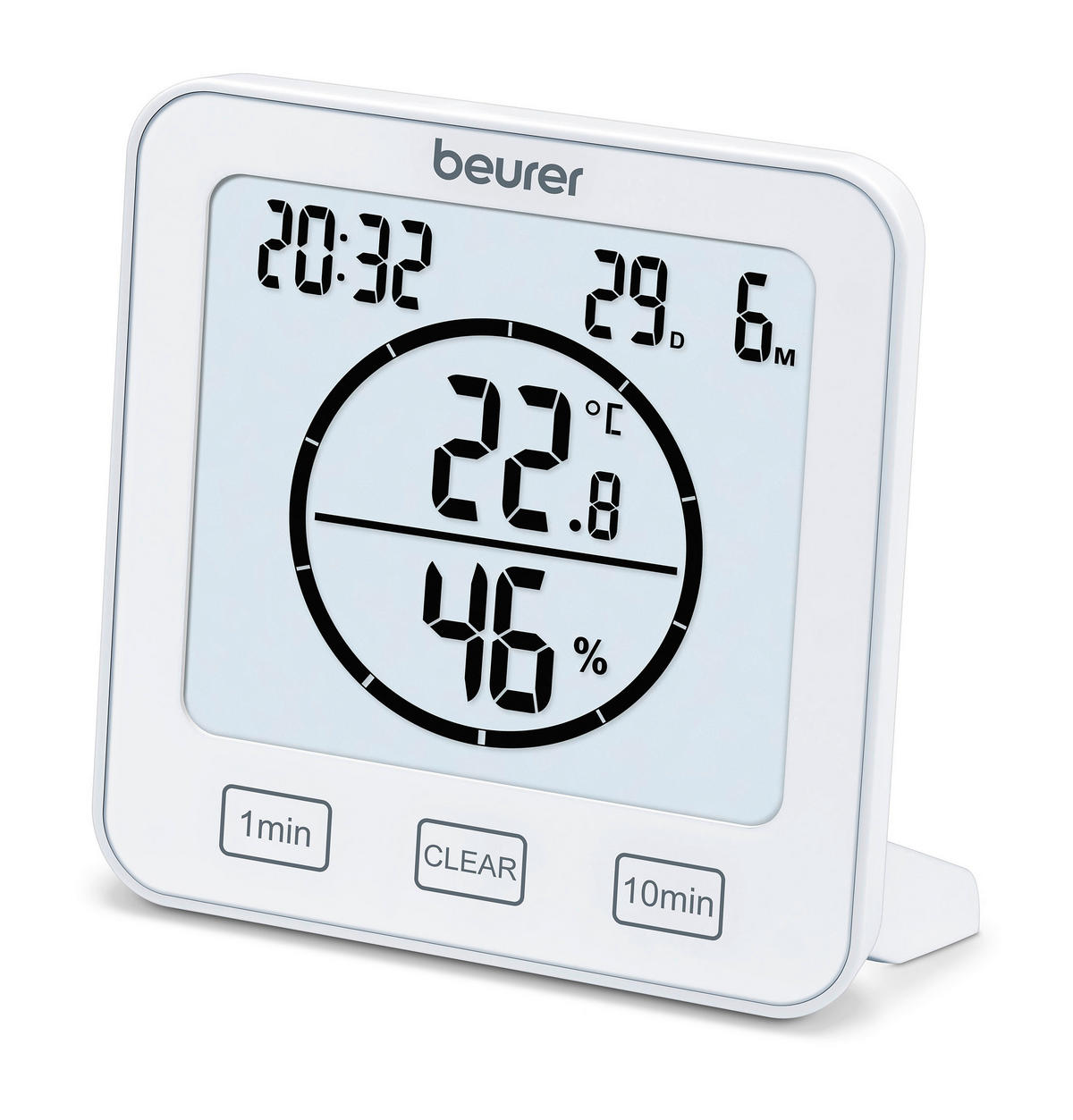 Thermo-Hygrometer  Weiß  - Weiß, Basics, Kunststoff (10,6/10,9/2,9cm) - Beurer