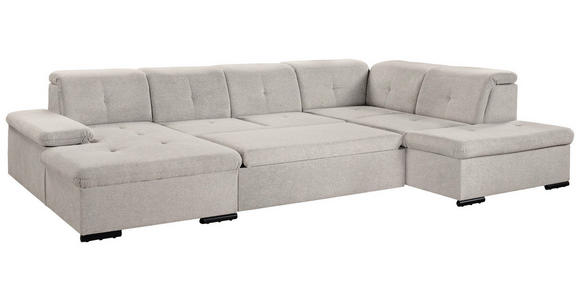 WOHNLANDSCHAFT  in Chenille Beige  - Beige/Grau, KONVENTIONELL, Kunststoff/Textil (240/340/188cm) - Carryhome