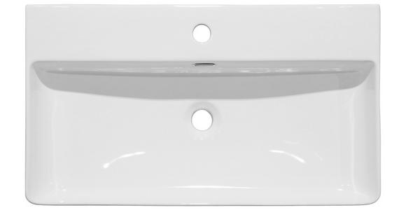 WASCHBECKEN 81/13/42 cm  - Weiß, Basics, Keramik (81/13/42cm) - Linea Natura