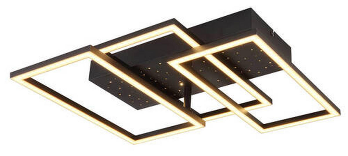 STROPNA LED-SVETILKA   //3000 K/230 V/ - črna/opal, Design, kovina/umetna masa (59/40,5/9,7cm) - Globo