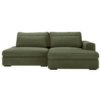 ECKSOFA  in Cord Grün  - Schwarz/Grün, Design, Kunststoff/Textil (223/158cm) - Lomoco