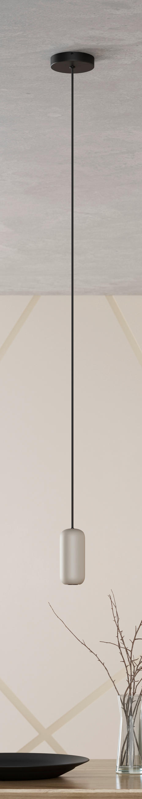 ZÁVĚSNÉ SVÍTIDLO, 90/12,5/150 cm  - pískové barvy, Basics, kov (90/12,5/150cm) - Brilliant
