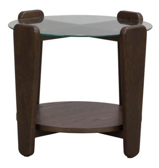 SOFFBORD i trä, glas  - mörkbrun, Klassisk, trä/glas (52/45cm) - Rowico